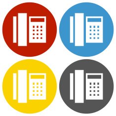 Phone icon on circle buttons