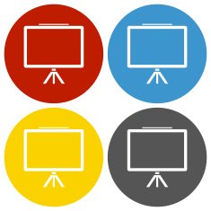 Presentation icon on circle buttons N7