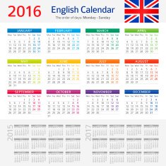 English Calendar 2016 N3