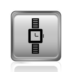 Wristwatch icon on a square button N5