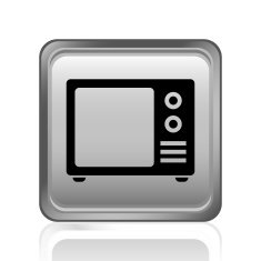 Television Set icon on a square button N8