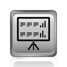 Presentation icon on a square button N18