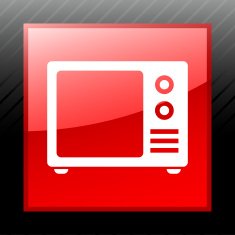Television Set icon on a square button N9