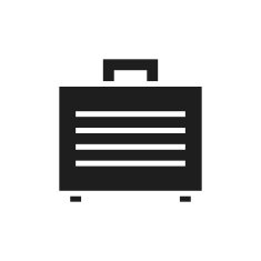 Briefcase icon on a white background N8
