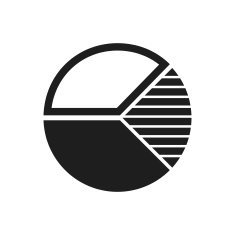 Pie Chart icon on a white background N31