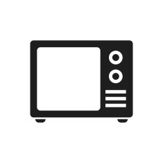 Television Set icon on a white background N15