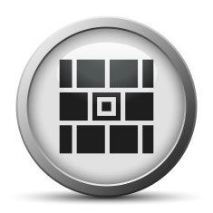 Wall icon on a silver button N8