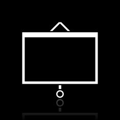 Presentation icon on a black background N10