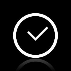 Clock icon on a black background N2