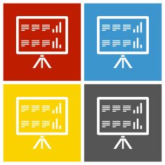 Presentation icon on square buttons N10