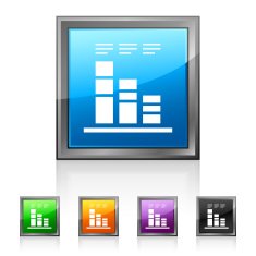 Bar Graph icon on square buttons N54