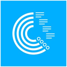 Radial Bar Chart icon on a blue background N5