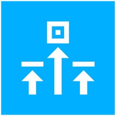 Logistics icon on a blue background N11