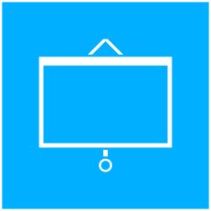 Presentation icon on a blue background N5