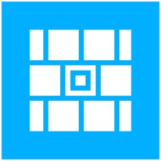 Wall icon on a blue background N10
