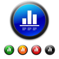 Bar Graph icon on round buttons N45