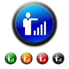 Businessman icon on round buttons N41