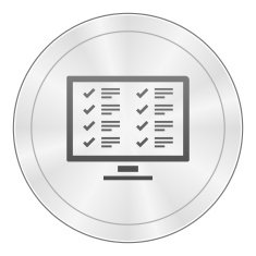 Computer icon on a round button N50
