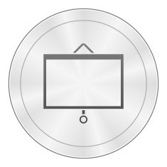 Presentation icon on a round button N44