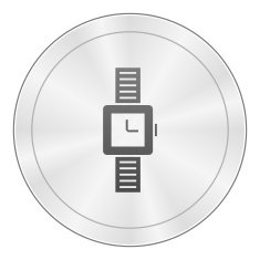 Wristwatch icon on a round button N12