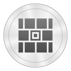 Wall icon on a round button N74