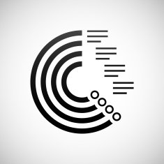 Radial Bar Chart icon on a white background N29
