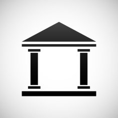 Bank icon on a white background N75