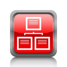 Flowchart icon on a square button N79