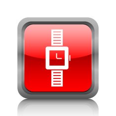 Wristwatch icon on a square button N6