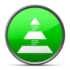 Pyramid icon on a round button N53