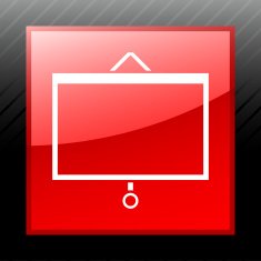 Presentation icon on a square button N21