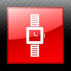 Wristwatch icon on a square button N7