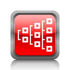 Flowchart icon on a square button N80