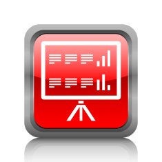Presentation icon on a square button N22
