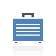 Briefcase icon on a white background N10