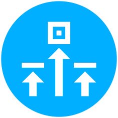 Logistics icon on a round button N83