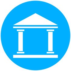 Bank icon on a round button N107