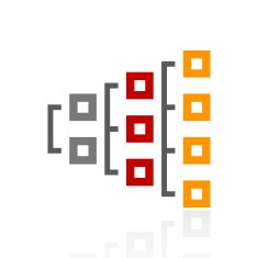 Flowchart icon on a white background N121