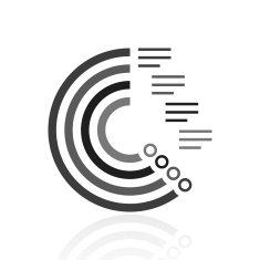Radial Bar Chart icon on a white background N31