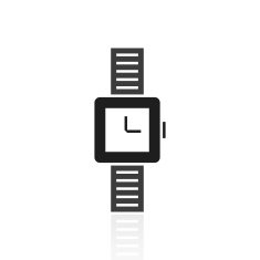 Wristwatch icon on a white background N12