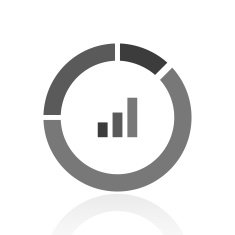 Donut Chart icon on a white background N67