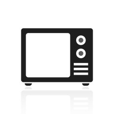 Television Set icon on a white background N19