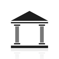 Bank icon on a white background N78