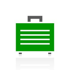 Briefcase icon on a white background N13
