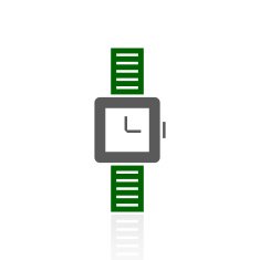 Wristwatch icon on a white background N13
