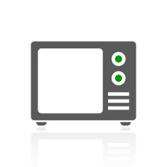 Television Set icon on a white background N20