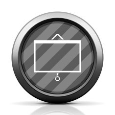 Presentation icon on a round button N50