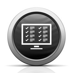 Computer icon on a round button N54