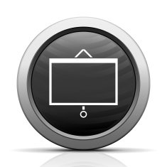 Presentation icon on a round button N52