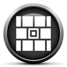 Wall icon on a round button N79